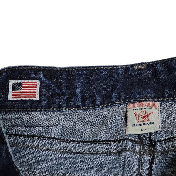 True Religion Jeans Womens 29 Billy Big QT Dark Wash Low Rise Boot Made In USA - Picture 9 of 11